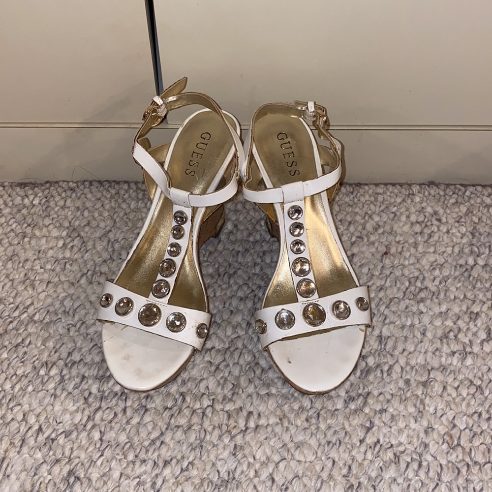 Guess White Wedges